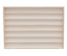 Pihami - Vitrina de coleccionista (7 estantes, madera de abedul, 120 cm)