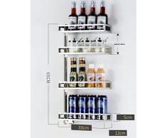 ZCJB Estantería de cocina Cocina De 180 Grados De Rotación Estantería De Esquina Colgante De Pared Soporte De Especias En La Pared Fuentes De La Cocina Rack De Almacenamiento Múltiples Capas ( Tamaño : Height 65cm )
