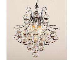 Candelabro de Cristal con 3 Luces (Acabado en Cromo)