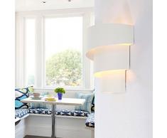 Lightess Apliques de Pared Moderna Lámpara de Pared Lámpara en Moda Agradable Luz de Ambiente Lámpara de Decoración para Dormitorio, Studio, Hogar Decoración, Porche, Viene con E27 Led Bombilla, Blanco cálido