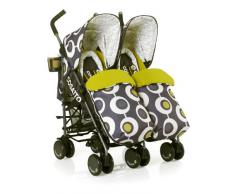 Bpw 62317 - Silla de paseo gemelar, color circulos verdes y blancos