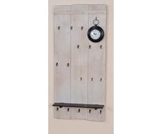 muebles en línea Perchero de pared _ Armario de madera _ Color blanco limpiar _ Paneles de armario con el reloj