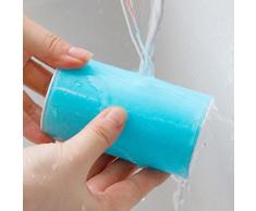 tankerstreet Sticky lavable gamuza de limpieza quitapelusas pelusas Pet Hair Remover alfombra hojas ropa lana polvo colector de pelo la succión Sticky Cleaner – azul