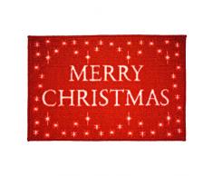 Parte superior Home Solutions de novedad de Navidad Papá Noel Muñeco de nieve antideslizante Felpudo 40 x 60 cm