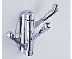 xogolo plegable de madera de gancho giratorio de metal Heavy Duty Swing Arm Triple gancho para abrigo con Multi Tres Brazos plegable percha de ropa/Toalla para baño Cocina Garaje Soporte de pared cromo pulido, DR017xogolo
