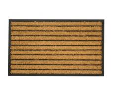 William Armes 2484002 - Felpudo de fibra de coco natural y goma, 75 x 45 cm