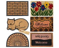Felpudos & M – Felpudo DF920 Felpudo Alfombra Felpudo fibra de coco (9 Designs, Wiese, 40 x 60 cm