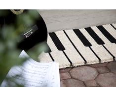 Entryways - Felpudo (45 x 75 cm, fibra de coco), diseño de piano