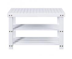 Songmics- Estantería para zapatos en bambú 70 x 28 x 45 cm LBS04B