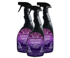 Dirtbusters alfombra manchas y Spot Remover 3 x 750 ml utilizado por profesionales de la alfombra y tapicería de las empresas de limpieza, Spotter Neutraliser. Seguro para lana alfombras y moquetas, con olor Neutraliser Will