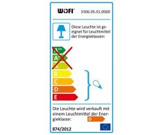 Wofi 3306.05.01.0000 - Lámpara de pie con 5 luces, 170 cm, diámetro: 30 cm, color cromo