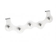 WENKO 4468120100 Percha sobrepuerta Garda, Acero inox, 32.5 x 11 x 5.5 cm, Mate