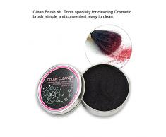 Limpiadores para pinceles de maquillaje esponja, ifanze 2pc pincel de maquillaje alfombra de limpieza silicona huevo de pinceles de maquillaje