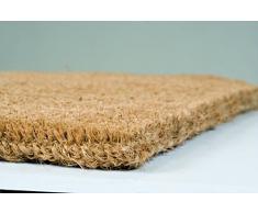 William Armes 2340005 - Felpudo de fibra de coco natural, 90 x 55 cm, tejido a mano
