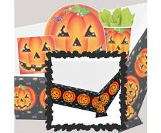 Mantel calabaza Halloween Sobremesa infantil Mantel de mesa Cubre mesa noche de brujas Carpeta con caras de calabaza Tapete hule ornamental de mesa Cubremesas lavable fiesta de niños