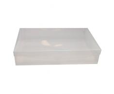 9x DynaSun PP436 Cajas de Almacenaje Para Botas Apilable Plegable Contenedor Organizador Transparente para Hombres Damas y Señoras