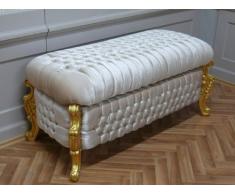 Casa Padrino banco para la ropa sucia estilo envejecido oro AlBa2011GoBg