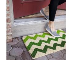 Entryways - Felpudo (45 x 75 cm, fibra de coco), diseño en zig zag