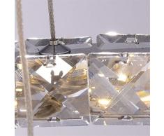 CLAXY Moderna Cristal Lámpara de Araña Lámpara de Techo en forma de Anillo Vidrio Lámpara Colgante Iluminación Interior