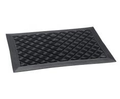 Felpudo/Felpudo/texto/Felpudo/Cassette/en alemán/esterilla/Con/puerta de pie/Astra/Inglés/tapete/esterilla/resistente/texto/zapato shaktí/Schuhabtreter/V de alimentación antracita tamaño: 45 x 65 cm/Luxus Hochflor/Felpudo/Astra/agradable
