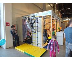 Tapete Plegable Suave de Gimnasia Color Verde/Amarillo para Niños - Suelo para Interiores de Salones de Juegos - Tapetes Lavables Grandes para Juegos dentro del Hogar - Tapete Grueso Antideslizante para Pasillos - Tapete Plegable