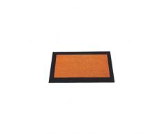 Brico-materiaux-Alfombra de fibra de Coco-uni forro/naturaleza Coco y pvc, borde negro, 40 x 60 cm