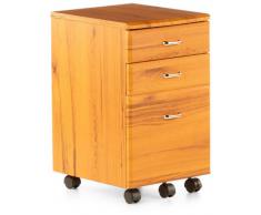 HJH Office 673805 - Cajonera con ruedas para oficina, color teca