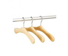 Zeller 17109 - Juego de perchas (3 unidades, 45 cm), madera