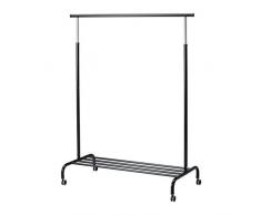 Ikea Rigga perchero ajustable con estante para zapatos, negro