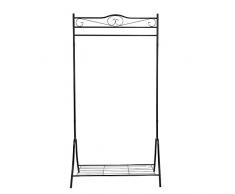 Yosoo Combinación de Barra de Ropa y Banco de Zapato,89.5 * 44.5 * 175.5cm (Negro)