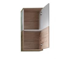 Trendteam Campus San Remo 1316-501-91 - Armario de pared para de baño de roble, 36 x 79 x 22 cm, blanco