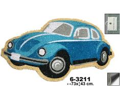 Supernova Decoracion_Felpudo fibra de coco. Base de goma.Felpudo con forma de coche "Escarabajo"Medidas 73x43