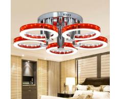 Lightinthebox 18W blanco cálido Montage de Flujo Contemporáneo Cromo Característica for LED acrílico Sala de estar Dormitorio lámpara de techo candelabro