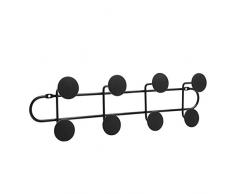 Umbra 318248-038 perchero de pared de estilo Yook turgar /, de gancho para puerta de soporte de extraíble con 8, colour negro