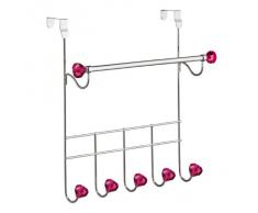 Premier Housewares - Colgador de puerta reversible con cinco ganchos