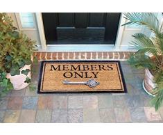 EHC – Felpudo (40 x 70 cm, PVC y fibra de coco "Members only" entrada puerta Mat