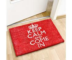 Relaxdays - 40 x 60 cm, fibra de coco Felpudo, diseño de "Keep Calm And Come In"