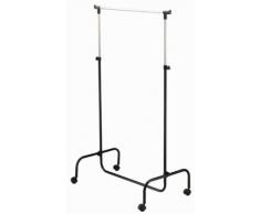 CLP Perchero estable MARCO con ruedas, ajustable en altura 101 - 167 cm, un producto de calidad para el uso profesional negro