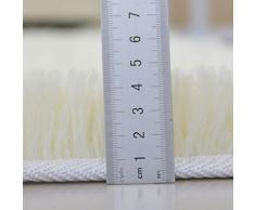 Tapete absorbente duradero antideslizante resistente al desgaste con alfombra shaggy y confortable decoración 0,5 * 0,8 m de diez colores ( Color : Ivory white 0.5*0.8m )