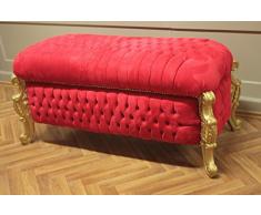 Casa Padrino – Banco Ropa Sucia De Estilo Antiguo terciopelo rojo alba201 1go rdhell