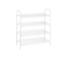 Honey Can Do Estante con 4 Niveles para Armario, Acero Inoxidable, Blanco, 64x33x6.85 cm