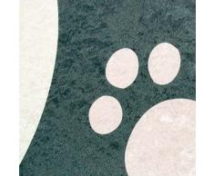 Imprimir Alfombras Tapetes juegos infantiles lavables alfombra de la estera con el diseño de la panda en blanco y negro Größe 100x140 cm