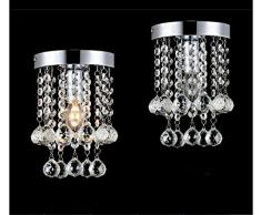 Lámpara de araña de cristal de lujo dormitorio Crystal comedor luz interior hogar moderno Lámpara de techo con cristales 100% K9 grc-001 d15 cm H23 cm