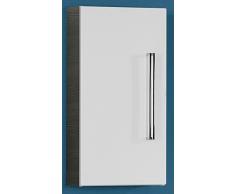 35 x 68 cm Armario Lugano/como color (frontal): Blanco, color (estructura): pino Antracita, orientación: Puerta Bisagra Izquierda