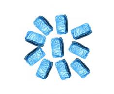 Tinksky 100pcs zapato plástico desechable cubre alfombra limpieza chanclos (azul)
