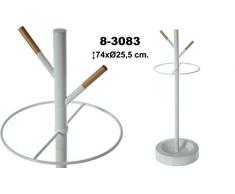 DonRegaloWeb - Paragüero de metal con forma de árbol en color blanco y marrón