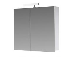 eurosan Armario con espejo lámpara halógena, Super Plano, accesorio, color blanco, Berlin, madera, madera, weiß, 70 x 62 x 13 cm