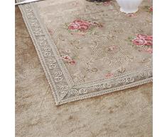 LILSN- mantel bordado mesa redonda de estilo europeo tejido de encaje jardín muela silla manteles de mesa de la bandera tapete de mesa de café ( Tamaño : 130*130cm )