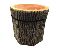 Kenmont 33 x 33 x 40 cm Creative grande Stump – Caja de almacenaje de baúles Taburete plegable 150 kg de capacidad de carga máxima banco caja de almacenamiento cesta de la colada, multicolor