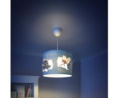 Philips Disney Aviones - Lámpara colgante, iluminación interior, luz blanca cálida, plástico, color azul